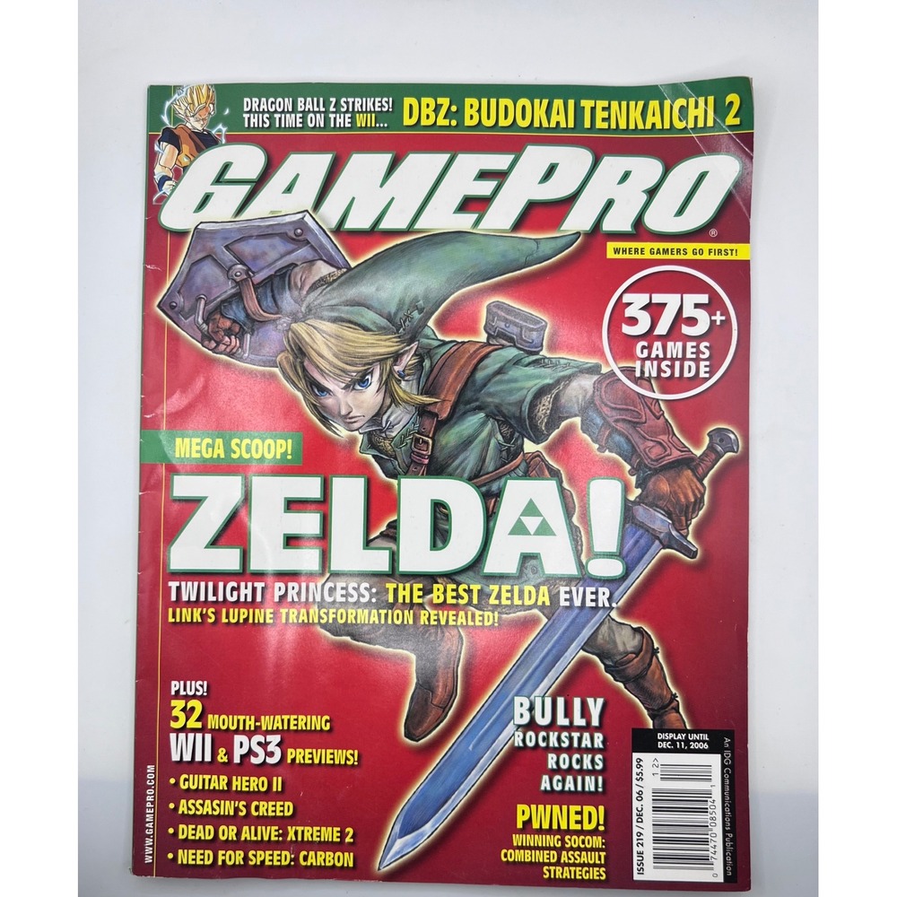 Game Pro December 2006 Edition Gaming Magazine Zelda Dragon Ball Z Y2K Games